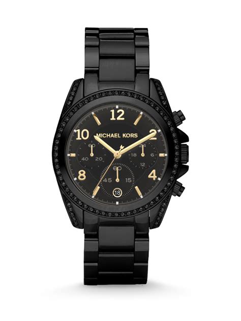 michael kors black blair watch|Michael Kors black watch men.